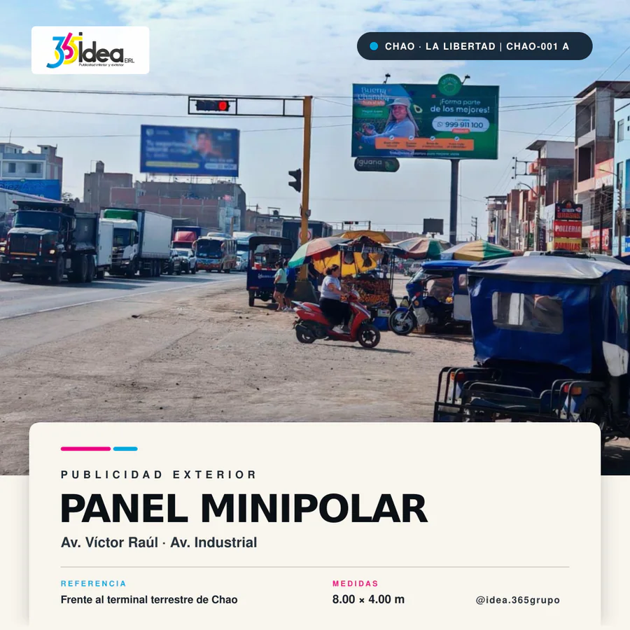 Panel publicitario CHAO-001, cara A