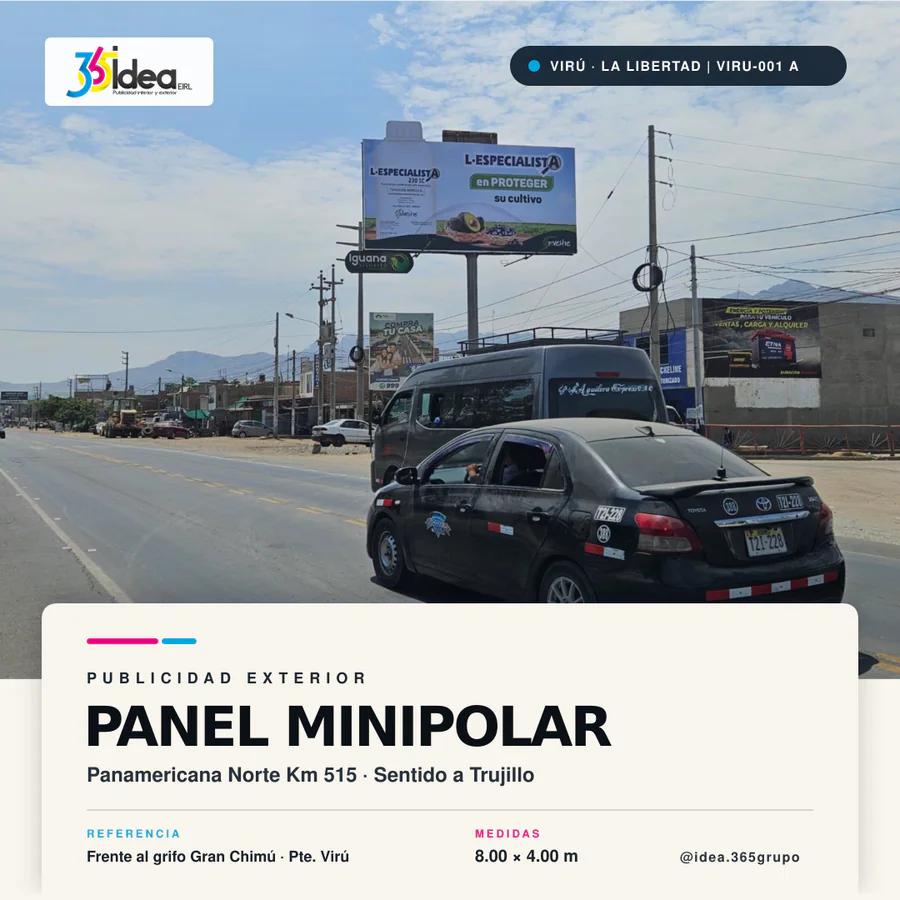 Panel publicitario VIRU-001, cara A